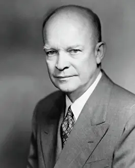 Eisenhower: Digitally restored vector portrait of Dwight D. Eisenhower