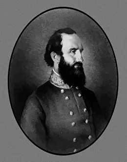 Stonewall: Digitally restored vector portrait of General