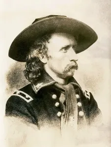 Custer: Digitally restored vector portrait of General