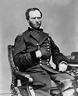 Tecumseh: Digitally restored vector portrait of General Sherman