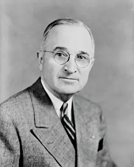 Digitally restored vector portrait of Harry S. Truman