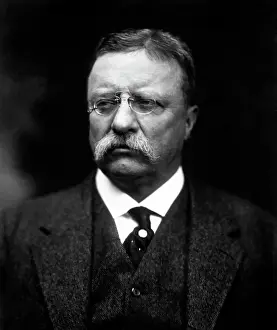 Selective: Digitally restored vector portrait of Theodore Roosevelt