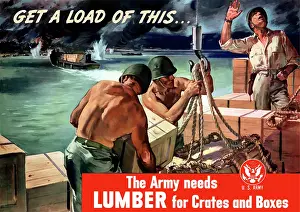 Shirtless: Digitally restored war propaganda poster