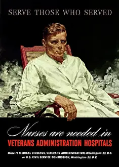 Pensive: Digitally restored war propaganda poster