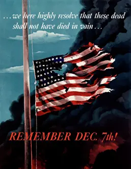 Flagpole: Digitally restored war propaganda poster
