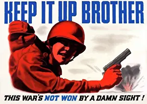 Urgency: Digitally restored war propaganda poster