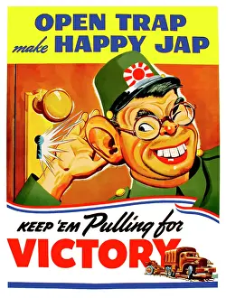 Hirohito: Digitally restored war propaganda poster