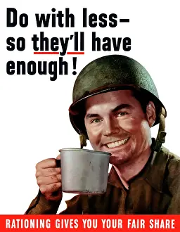 Rationing: Digitally restored war propaganda poster