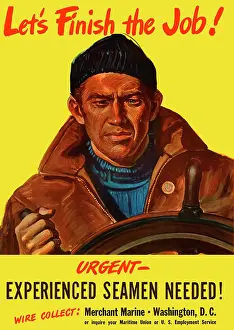 Steering: Digitally restored war propaganda poster