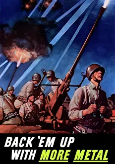 Anti Aircraft: Digitally restored war propaganda poster
