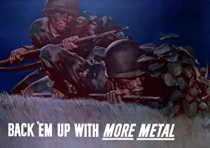 Crawling: Digitally restored war propaganda poster
