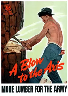 Shirtless: Digitally restored war propaganda poster