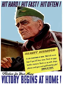 Binoculars: Digitally restored war propaganda poster