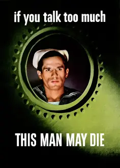 Pensive: Digitally restored war propaganda poster