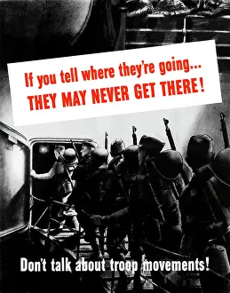 Boarding: Digitally restored war propaganda poster