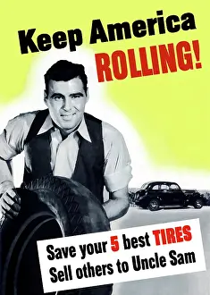Tire: Digitally restored war propaganda poster