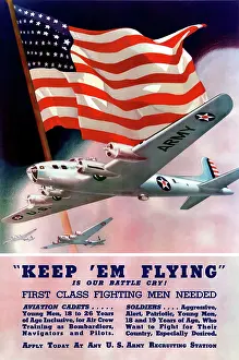 Mid Air: Digitally restored war propaganda poster