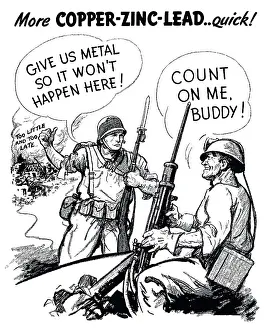 Miner: Digitally restored war propaganda poster