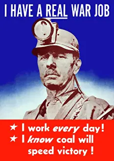 Miner: Digitally restored war propaganda poster