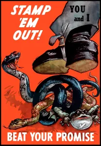 Boot: Digitally restored war propaganda poster
