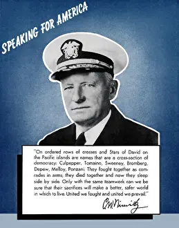 Nimitz: Digitally restored war propaganda poster