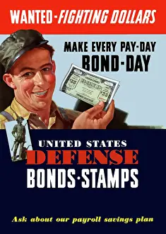 Bonds: Digitally restored war propaganda poster