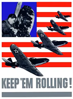 Mid Air: Digitally restored war propaganda poster