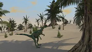 Sinemurian: Dilophosaurus hunting for its next meal