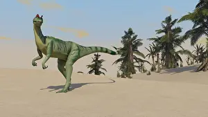Sinemurian: Dilophosaurus hunting for its next meal