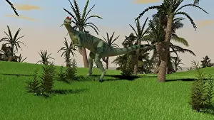 Sinemurian: Dilophosaurus hunting for its next meal