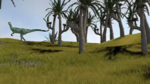 Sinemurian: Dilophosaurus hunting for its next meal