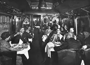 Dining car of the Reich railway, 1926
