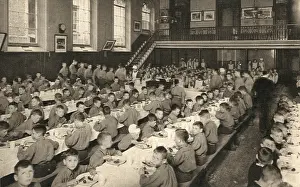 Institutional: Dining Hall, Alexandra Orphanage, Haverstock Hill, London