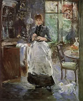 Crouches: In the Dining Room, by Berthe Morisot