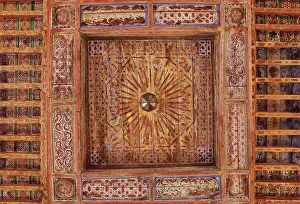 Kasbah: Dining room ceiling, Kasbah Taourirt, Morocco