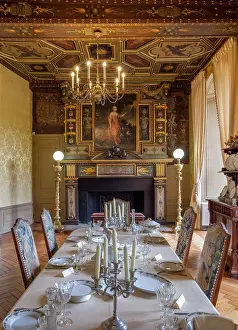 Dining room, Chateau de Sully-sur-Loire, Loiret, France