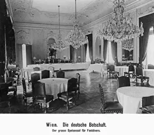 Dinners: Dining room of the German Embassy in Vienna, 1906