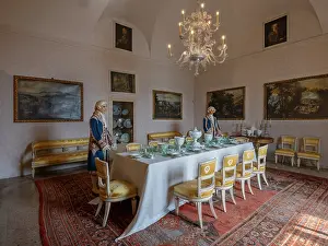 Stresa: Dining room, Isola Madre, Isole Borromee, Lake Maggiore