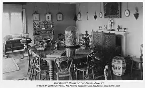 Furnished: The dining room of the Swiss Cottage
