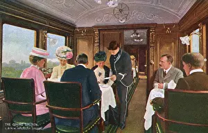 Lnwr: Dining saloon on a London to Liverpool express train