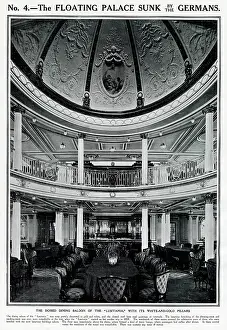Furnisher: Dining saloon of the Lusitania
