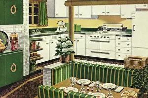 Santas: Dining Table and Kitchen