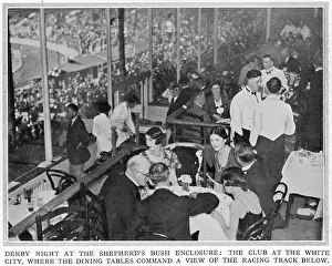 Greyhounds: Dining at White City greyhound derby, 1932