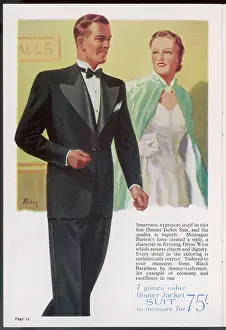 Fastening: DINNER JACKET SUIT 1938