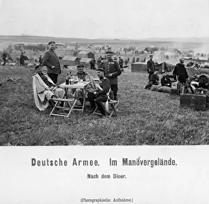 Strict: Dinner at the manoeuvring area, 1903