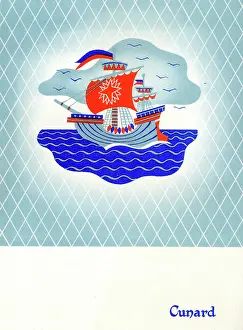 Transatlantic: Dinner Menu cover, Cunard, RMS Mauretania