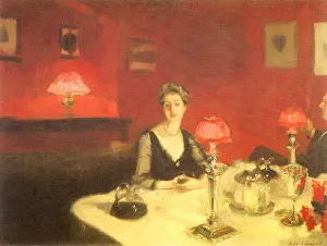 The Dinner Table at Night, by John Singer Sargent