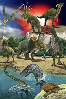 Pteranodon: Dinosaur scene