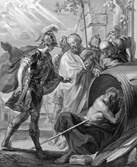 Sinope: Diogenes and Alexander the Great, Engraving, 1784