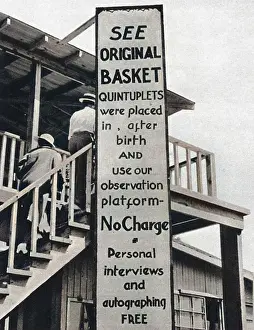 Superstitious: Dionne quintuplets, 1936: observation platform